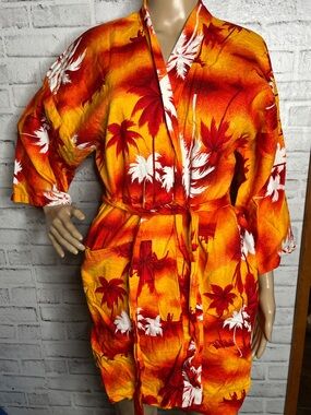 Vintage Hawaiian Hookano kimono short robe